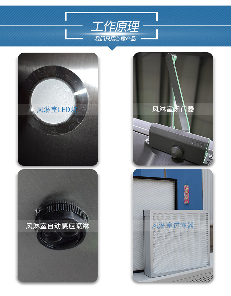 不銹鋼風淋室單人單吹雙人雙吹紅外自動感應潔凈車間風淋門