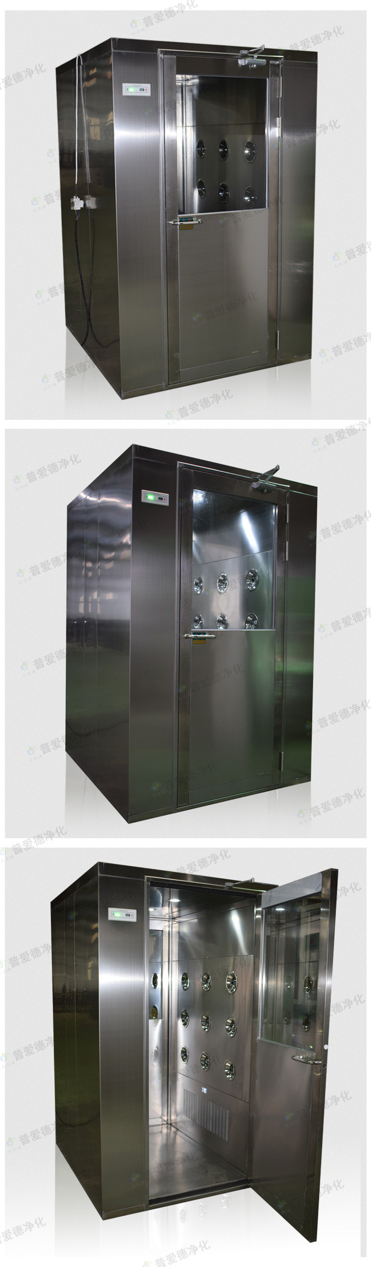 彩板風淋室不銹鋼凈化風淋室自動感應智能語音風淋室通道