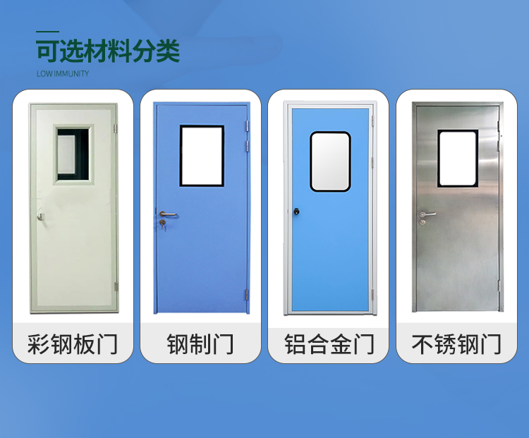 鋼制凈化門潔凈無塵車間門醫(yī)院病房門廠房通道門密閉鋼質(zhì)門單雙開