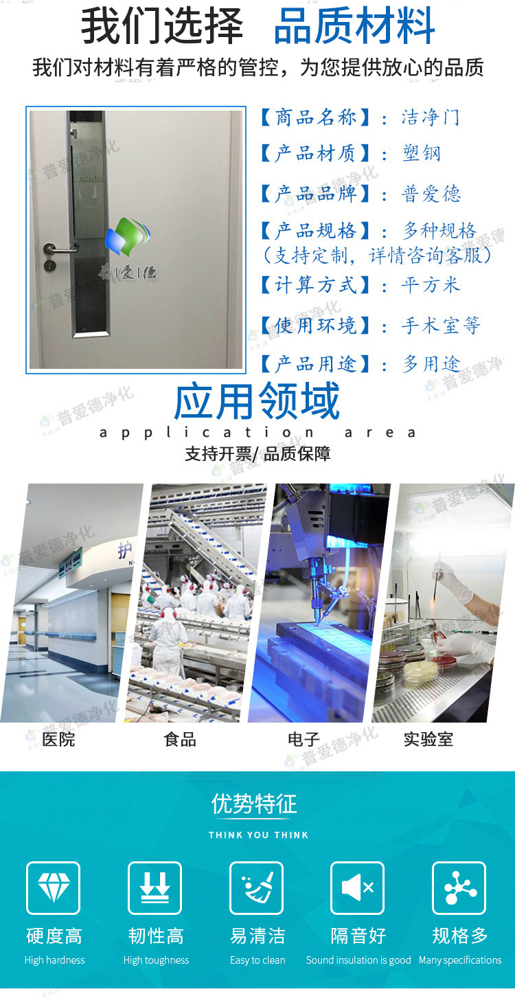 手術室鋼制凈化門 彩鋼科室門 通道樓梯逃生門 病房ICU鋼質(zhì)潔凈門